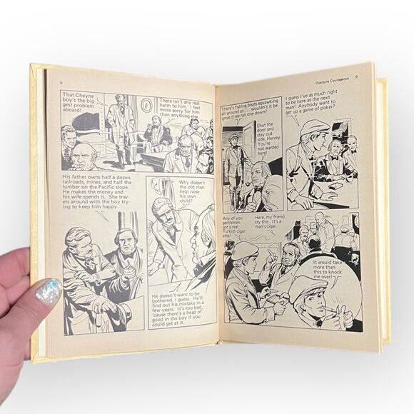 Captain's Courageous by Rudyard Kipling Vintage 1977 Hard Cover Graphic Novel - Picture 15 of 15